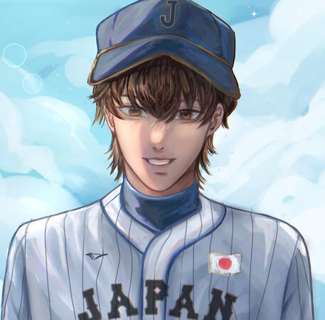 eijun (daiya no ace) by sunnyso on facebook